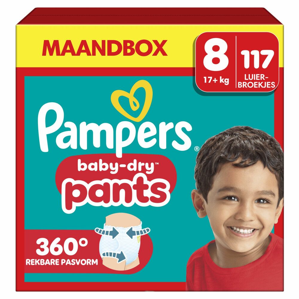 Pampers Baby Dry Luierbroekjes Maat 8 (17 kg+) 117 stuks