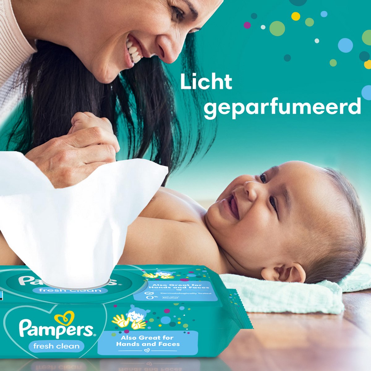 Pampers Billendoekjes Fresh Clean Navulpak 15X80 1200 stuks - Afbeelding 2