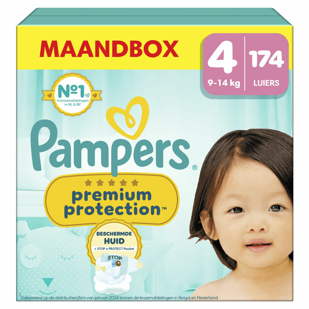 Pampers Premium Protection maat 4 luiers 174 stuks