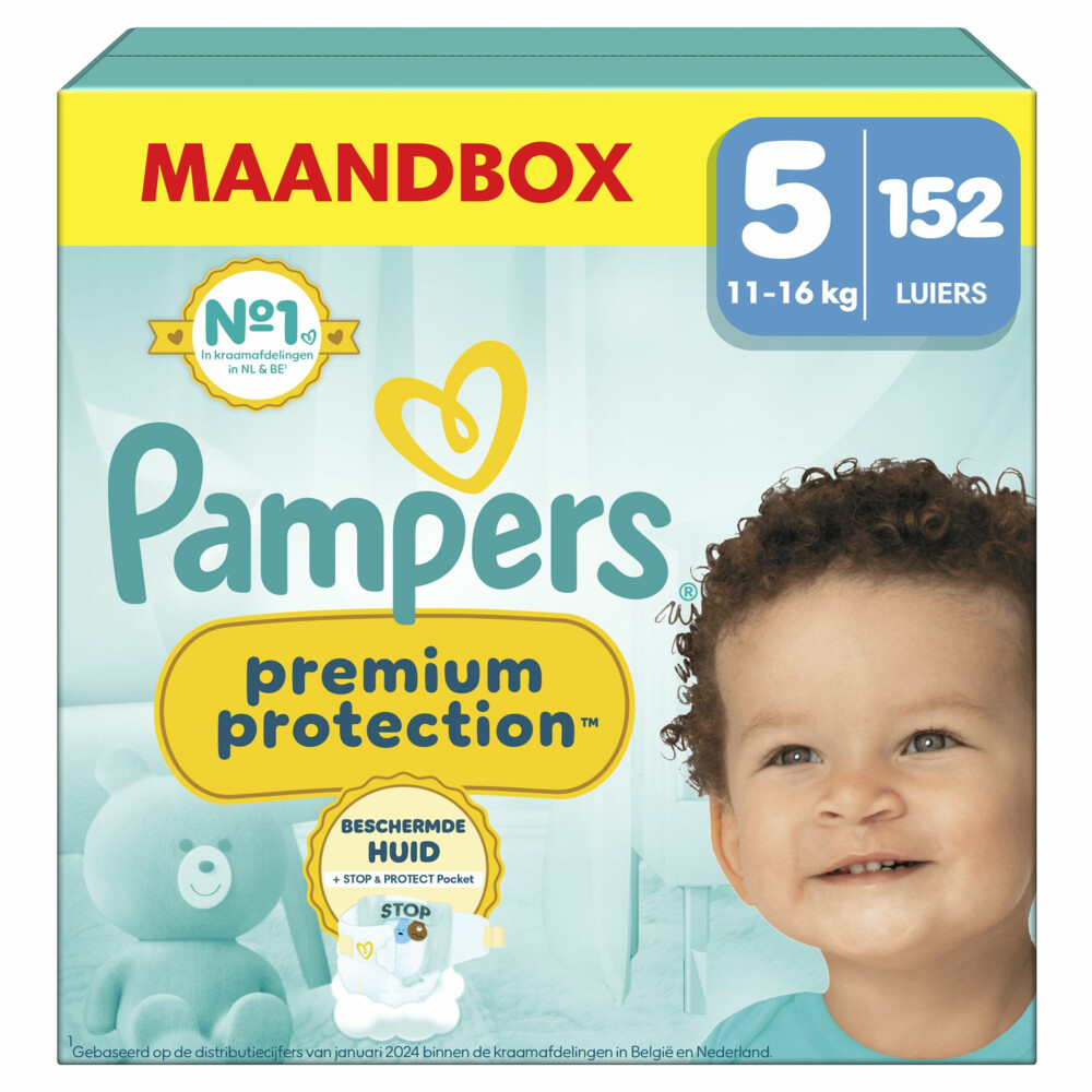 Pampers Premium Protection luiers maat 5 152 stuks