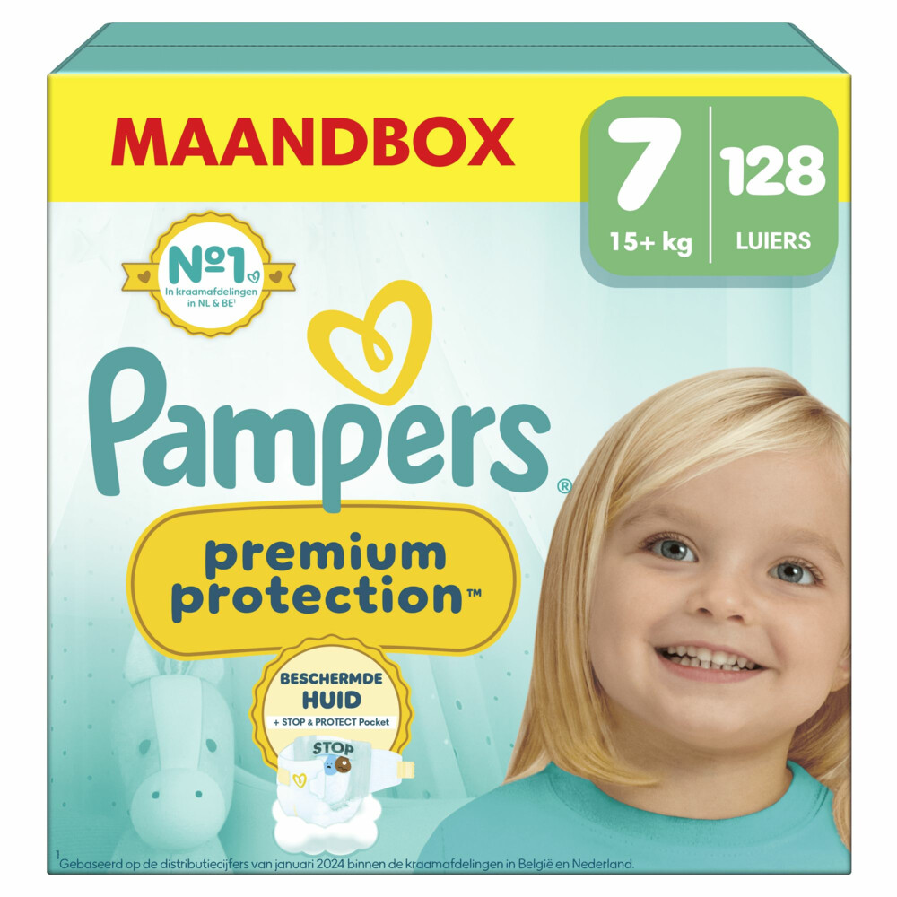 Pampers Premium Protection maat 7 maandbox 120 stuks