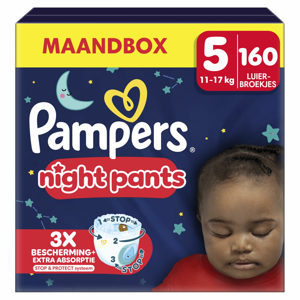 Pampers Baby Dry Night Pants Luierbroekjes Maat 5 (11kg-17kg) 160 stuks
