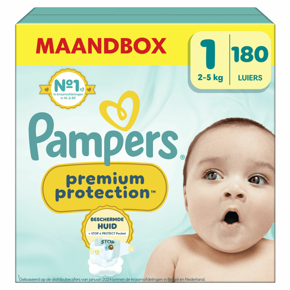 Pampers Premium Protection maat 1 180 stuks