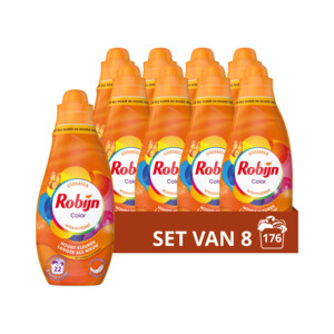 8x Robijn Klein & Krachtig Wasmiddel Color 22 Wasbeurten