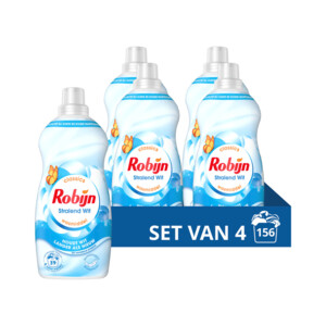 4x Robijn Klein & Krachtig Wasmiddel Stralend Wit 39 Wasbeurten