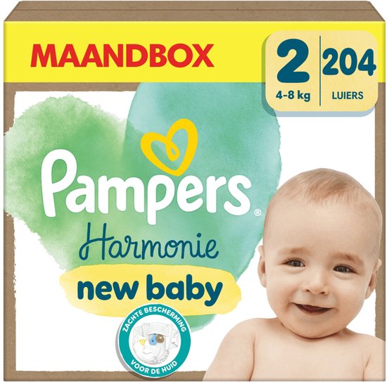 Pampers Harmonie Luiers Maat 2 - 204 stuks