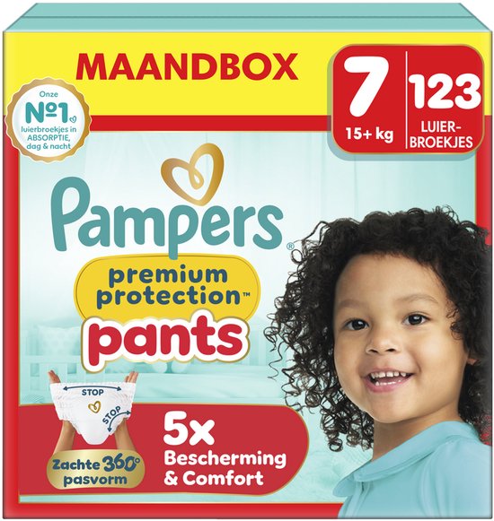 Pampers Premium Protection Luierbroekjes Maat 7 (15+ kg) 123 stuks