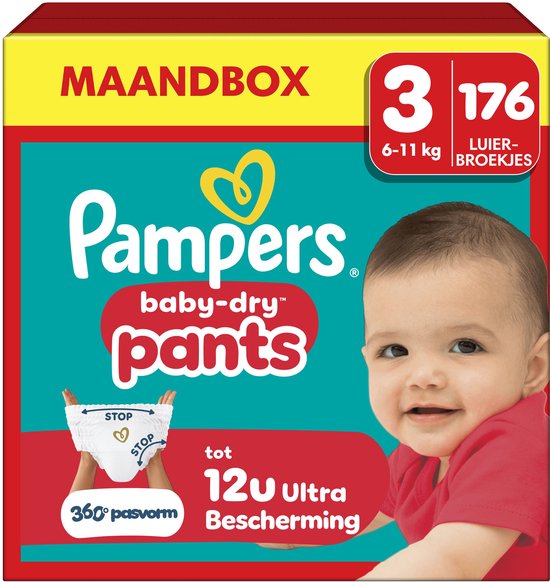 Pampers Baby-Dry Pants Maat 3 - 176 stuks