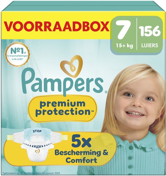 Pampers Premium Protection Luiers Maat 7 - 156 stuks
