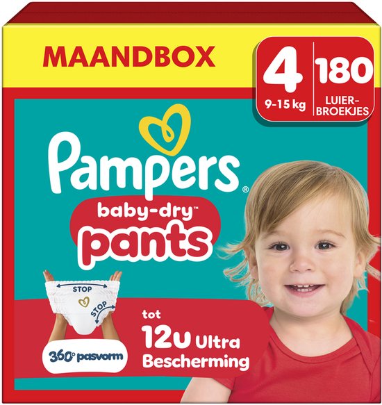 Pampers Baby-Dry Luierbroekjes Maat 4 - 180 stuks
