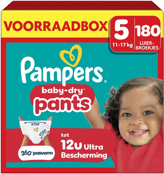 Pampers Baby-Dry Luierbroekjes Maat 5 - 180 stuks