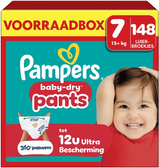 Pampers Baby-Dry Luierbroekjes Maat 7 - 148 stuks