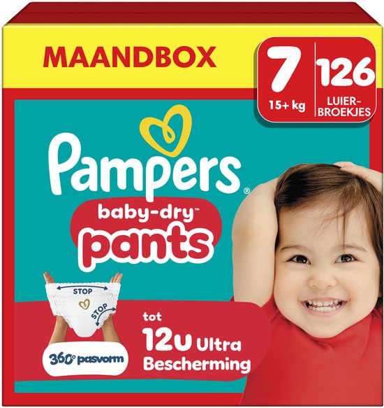 Pampers Baby-Dry Luierbroekjes Maat 7 - 126 stuks