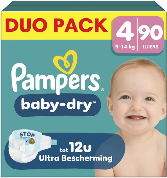 Pampers Baby-Dry Luiers Maat 4 - 90 stuks