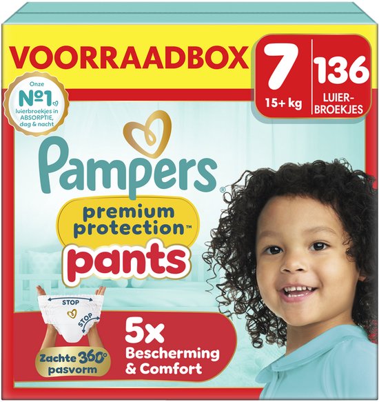 Pampers Premium Protection Luierbroekjes Maat 7 - 136 stuks